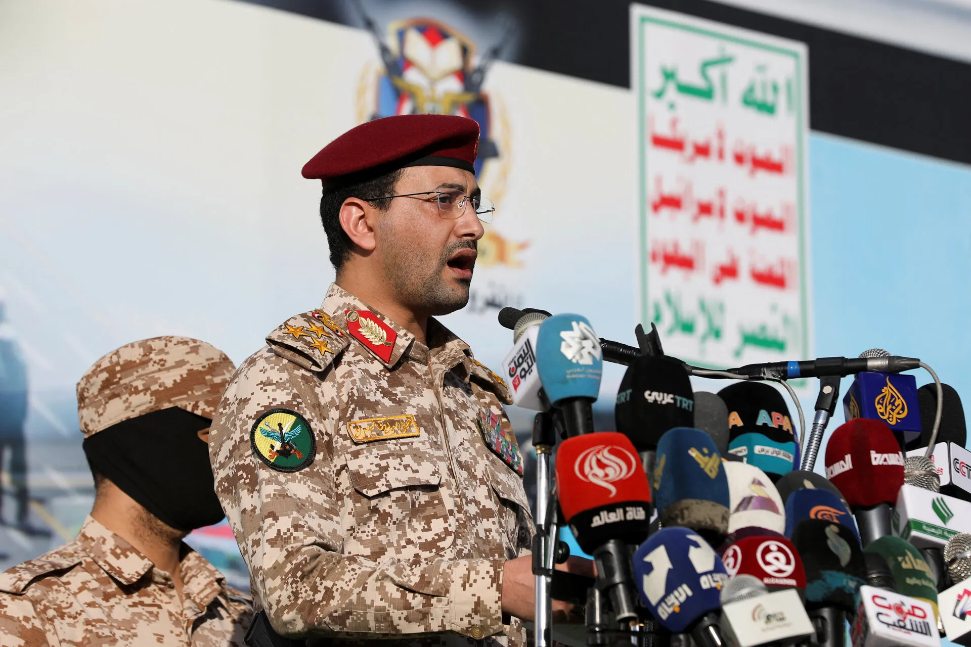 Houthi military spokesman, Yahya Sarea. Photo: Reuters
