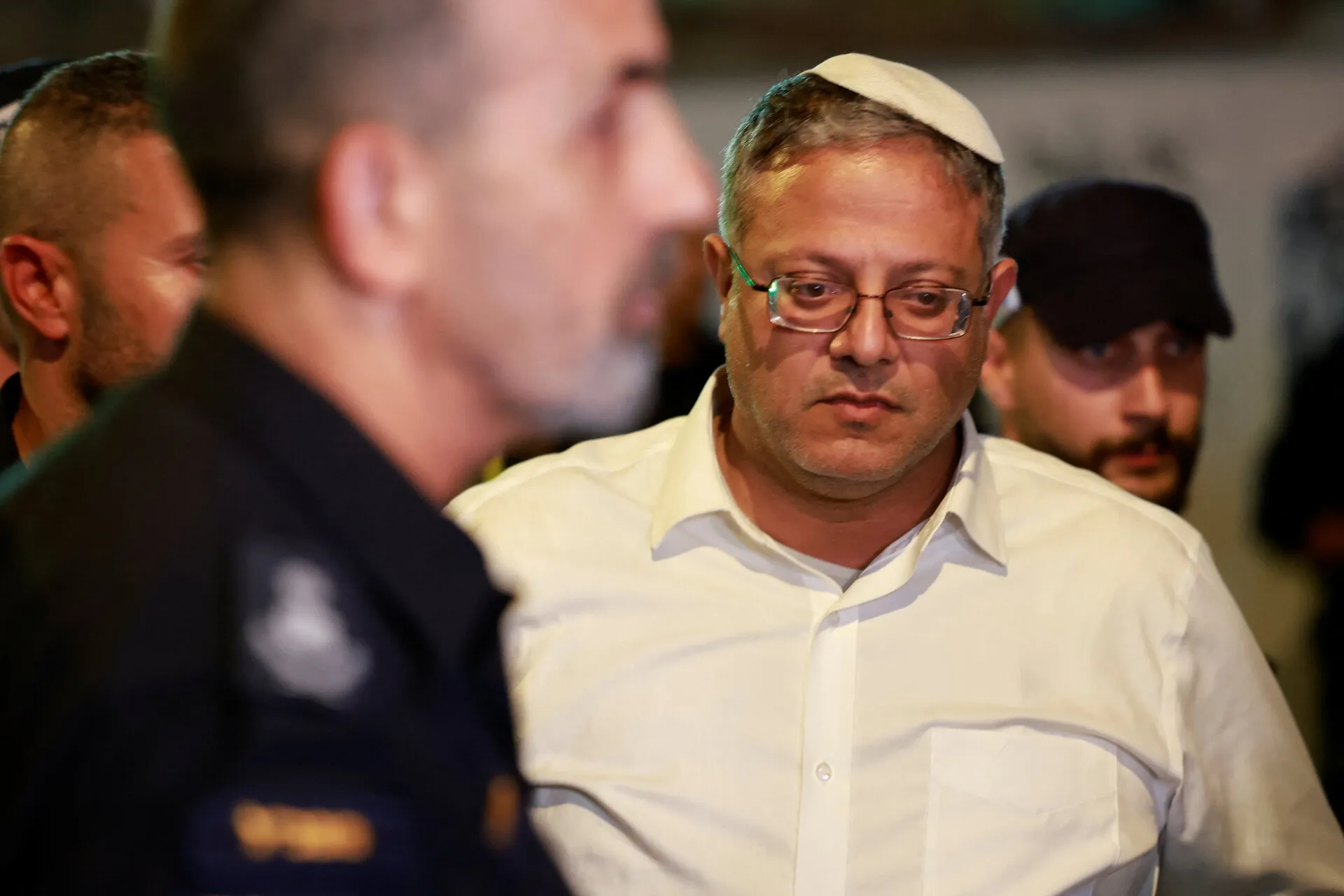 שר הבט"ל בן גביר והמפכ"ל דני לוי. צילום: רויטרס