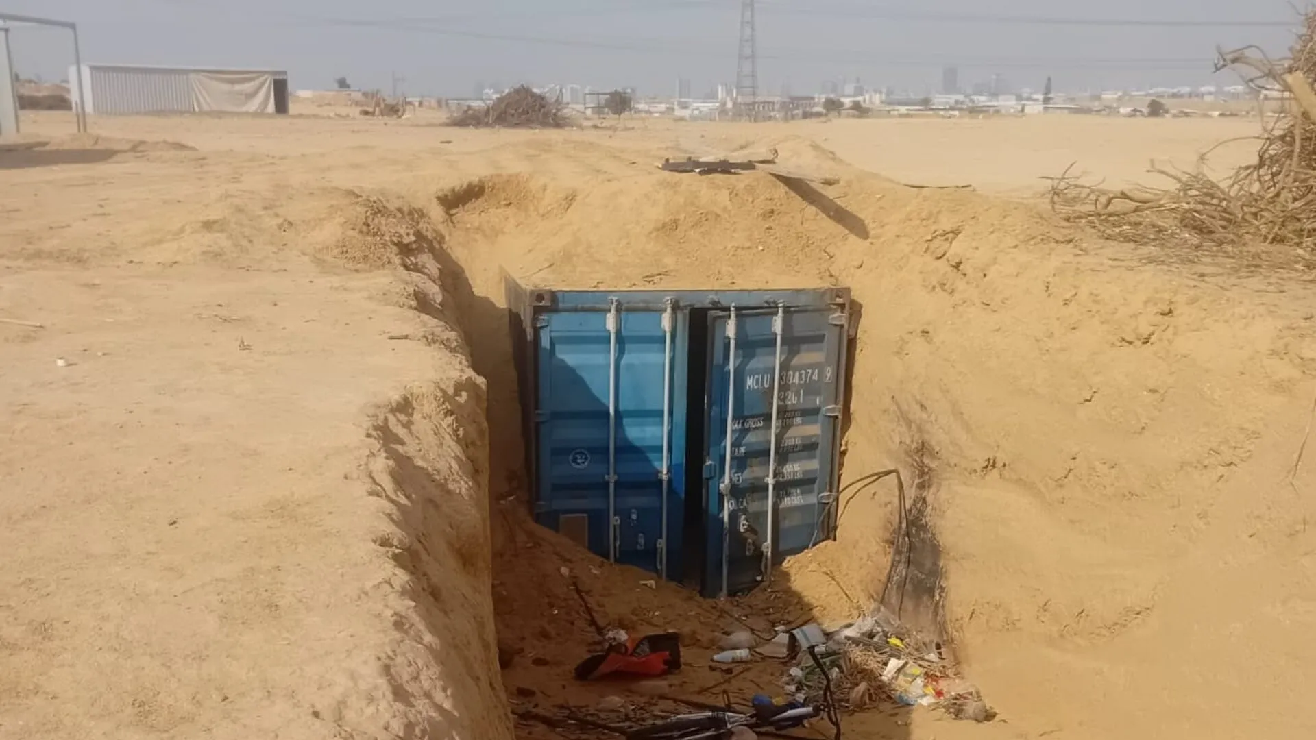 Improvised underground shelter in the Bedouin diaspora