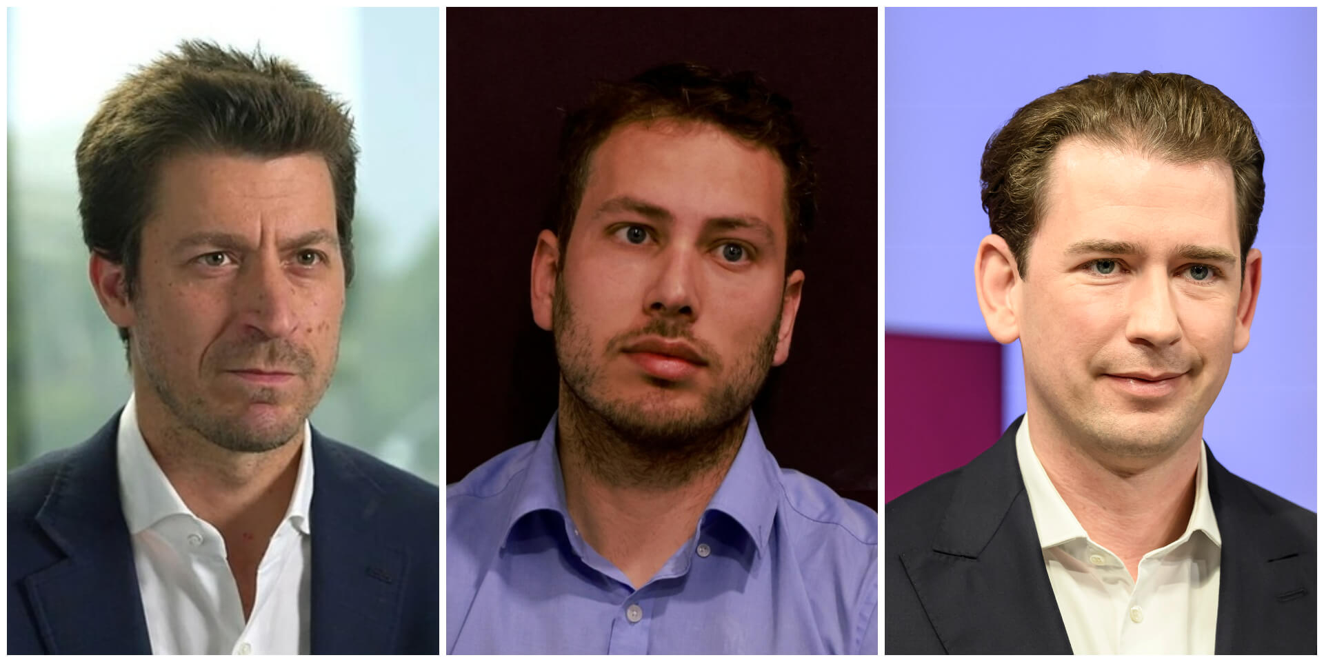 המשקיע דובי פרנסס (משמאל, צילום, מתוך ויקיפדיה), אבנר נתניהו והקנצלר האוסטרי לשעבר קורץ (צילומים: רויטרס)