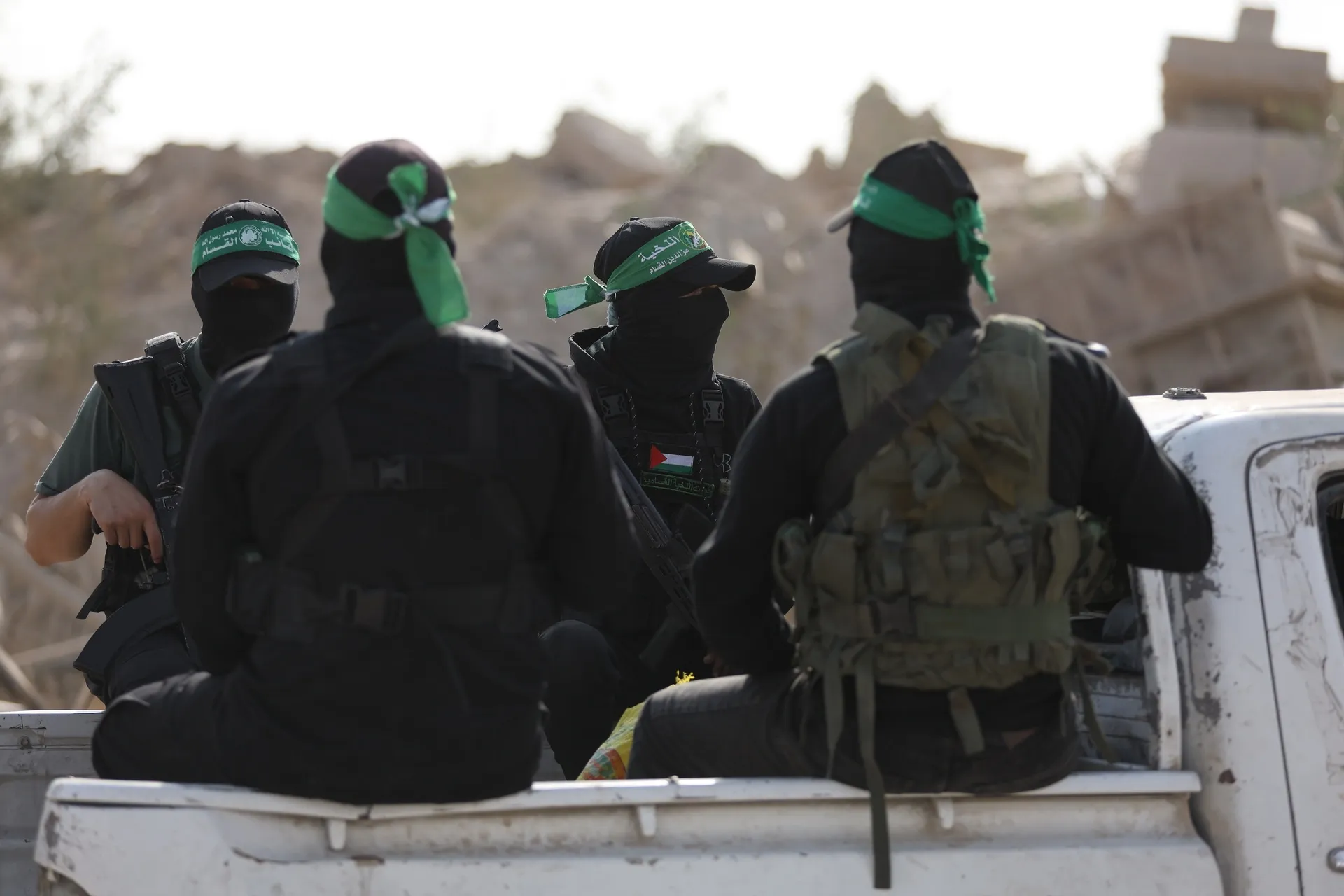 Armed Hamas terrorists in Gaza this month. Photo: Reuters