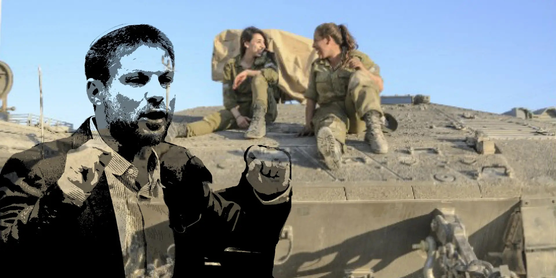 חיילות על טנק (המצולמות אינן קשורות לכתבה) והשר סמוטריץ'. צילומי ארכיון: שאטרסטוק, נועם מושקוביץ' - דוברות הכנסת