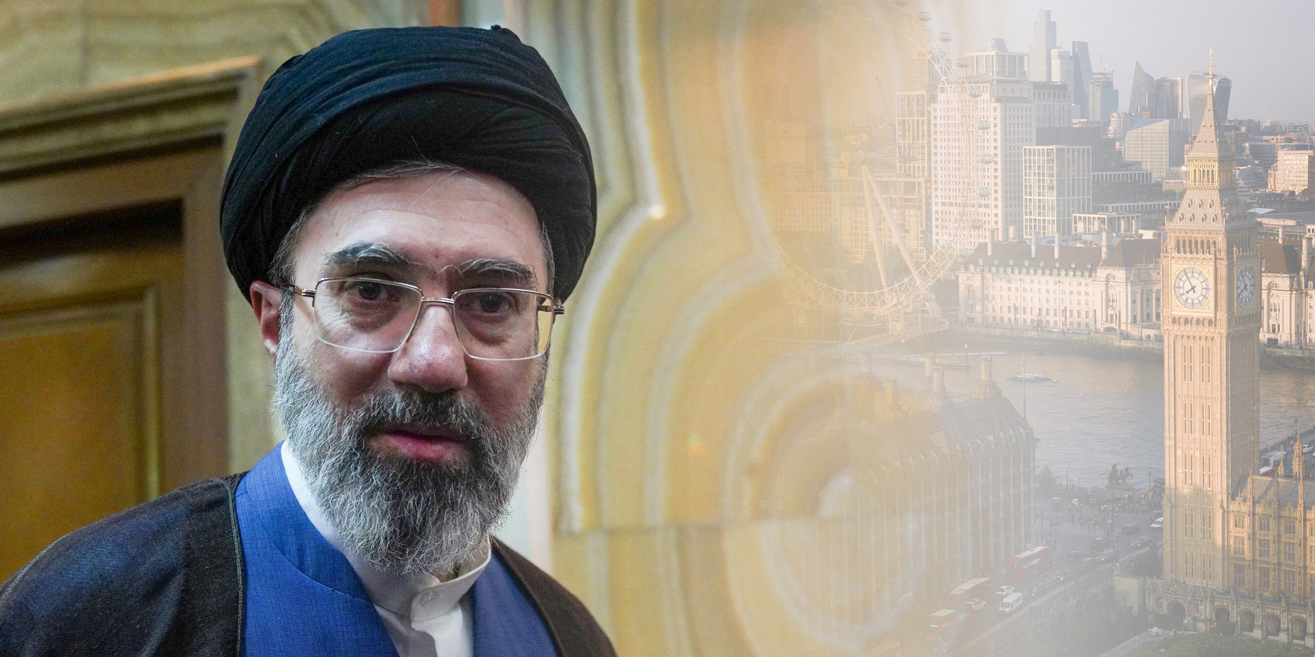 מוג'תבא חמינאי והעיר לונדון. צילומים: רויטרס, שאטרסטוק