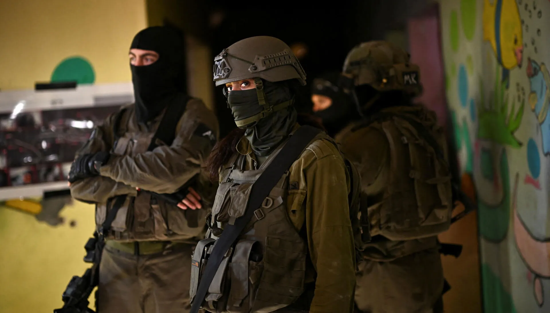 A female soldier in Gaza, February 2024. Photo: Reuters 
