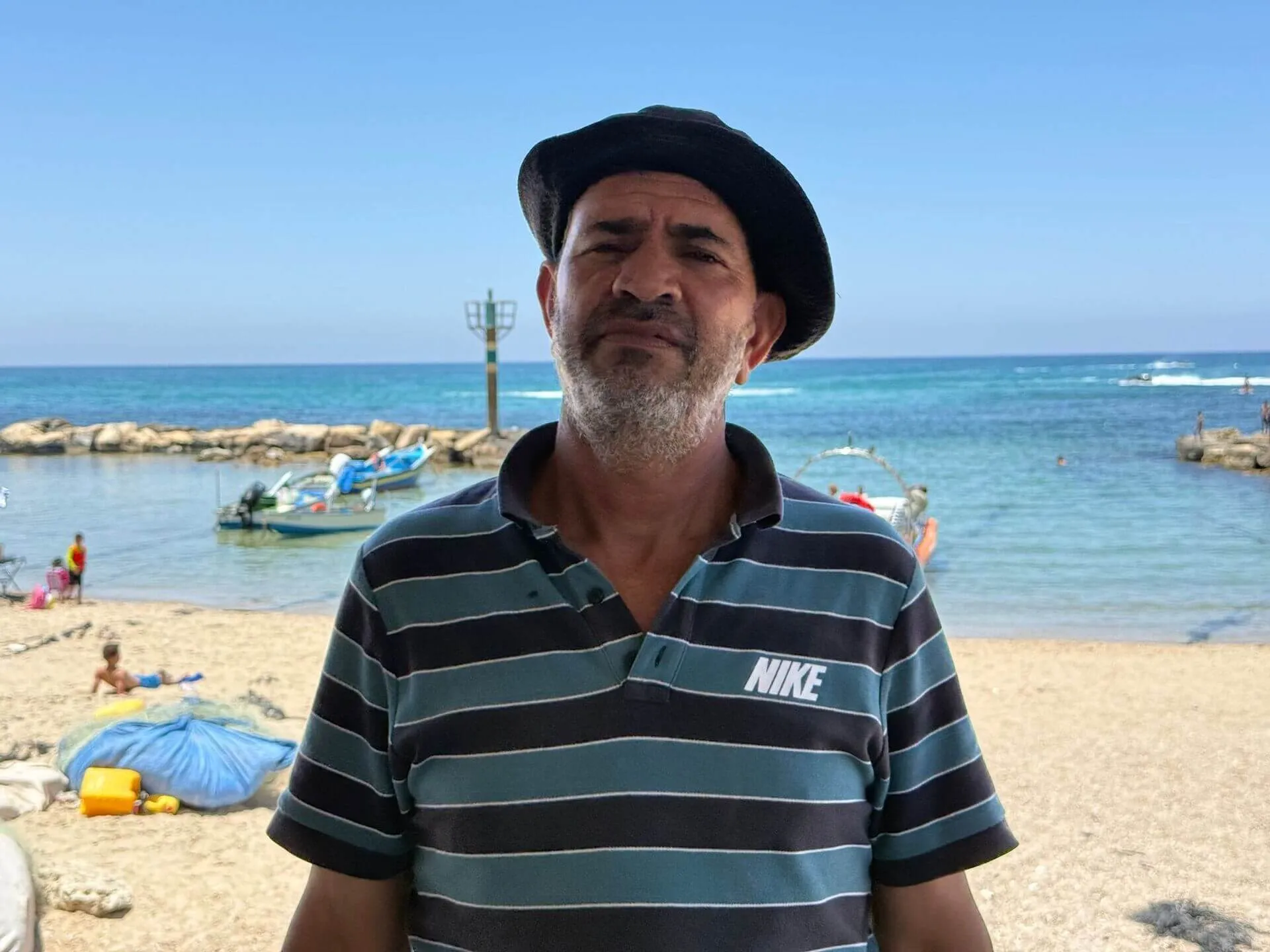 הדייג מוסא ג’רבאן. צילום: יחיא אמל ג'בארין