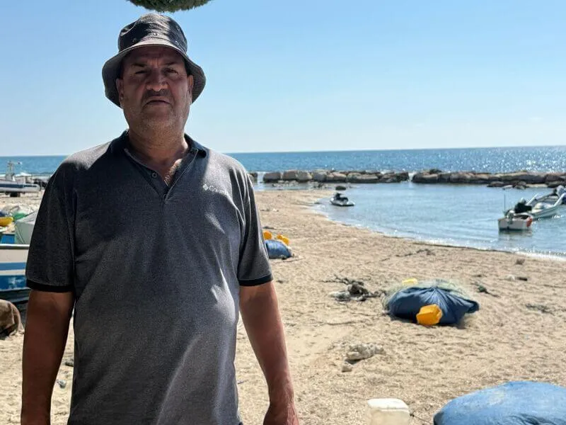 הדייג יוסף נעים. צילום: יחיא אמל ג'בארין