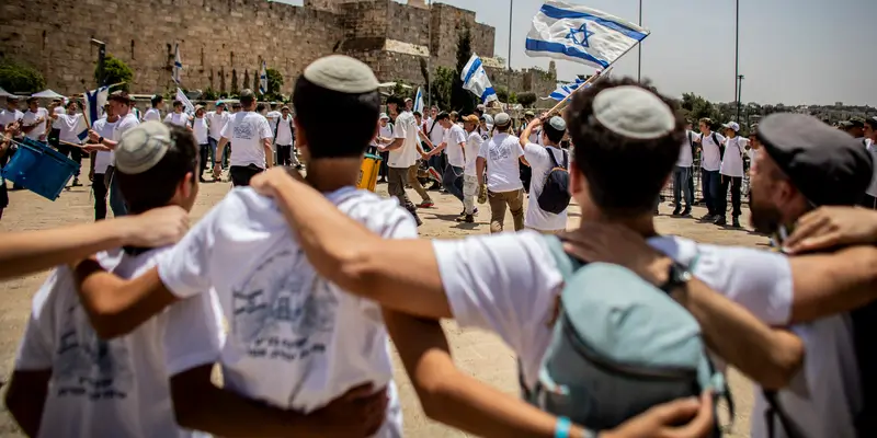 מצעד הדגלים ביום ירושלים השנה. המצולמים אינם קשורים לכתבה. צילום: רויטרס