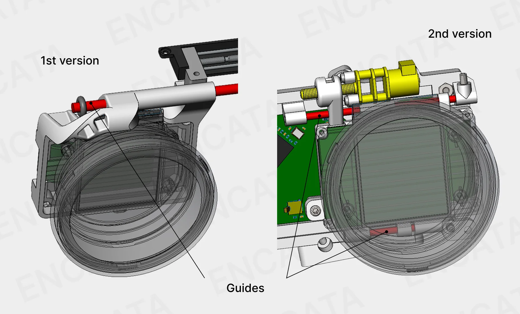 Comparison of two XR headset IPD adjustment mechanisms with lightweight guides