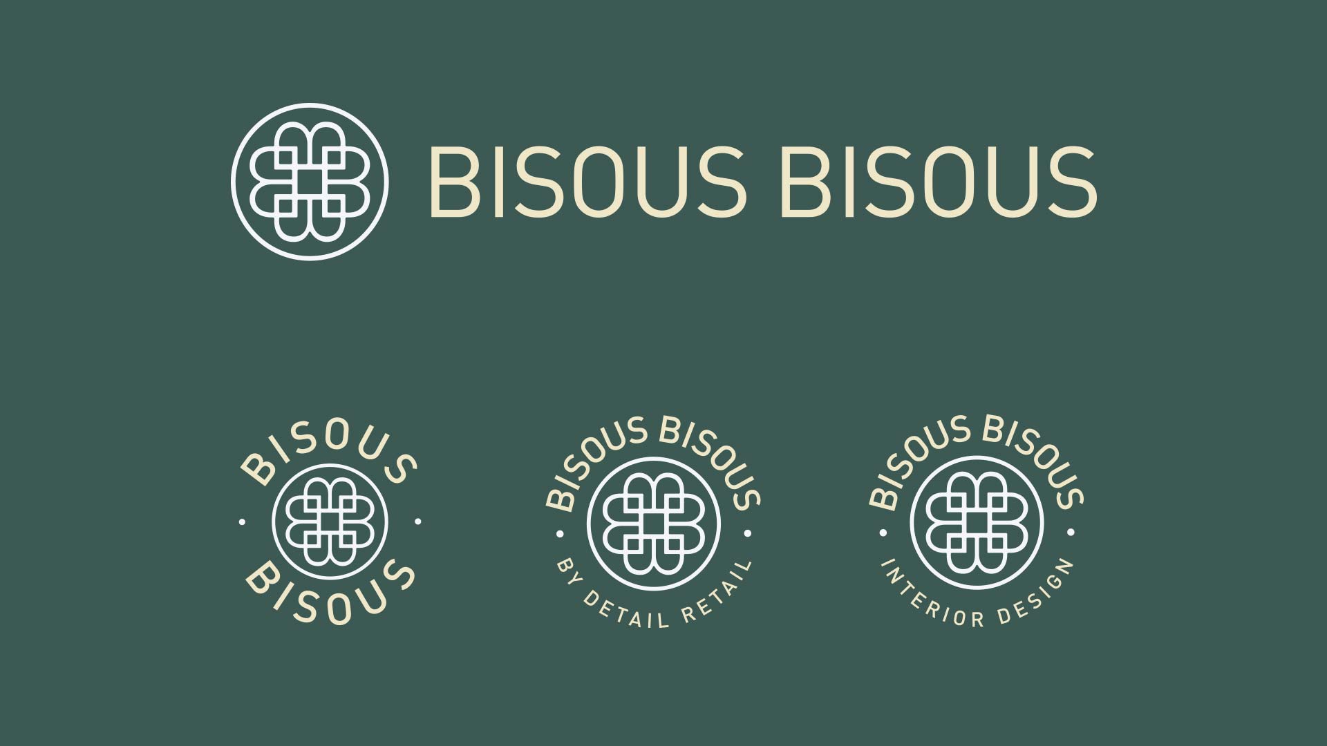Bisous Bisous logo suite and circular brand devices