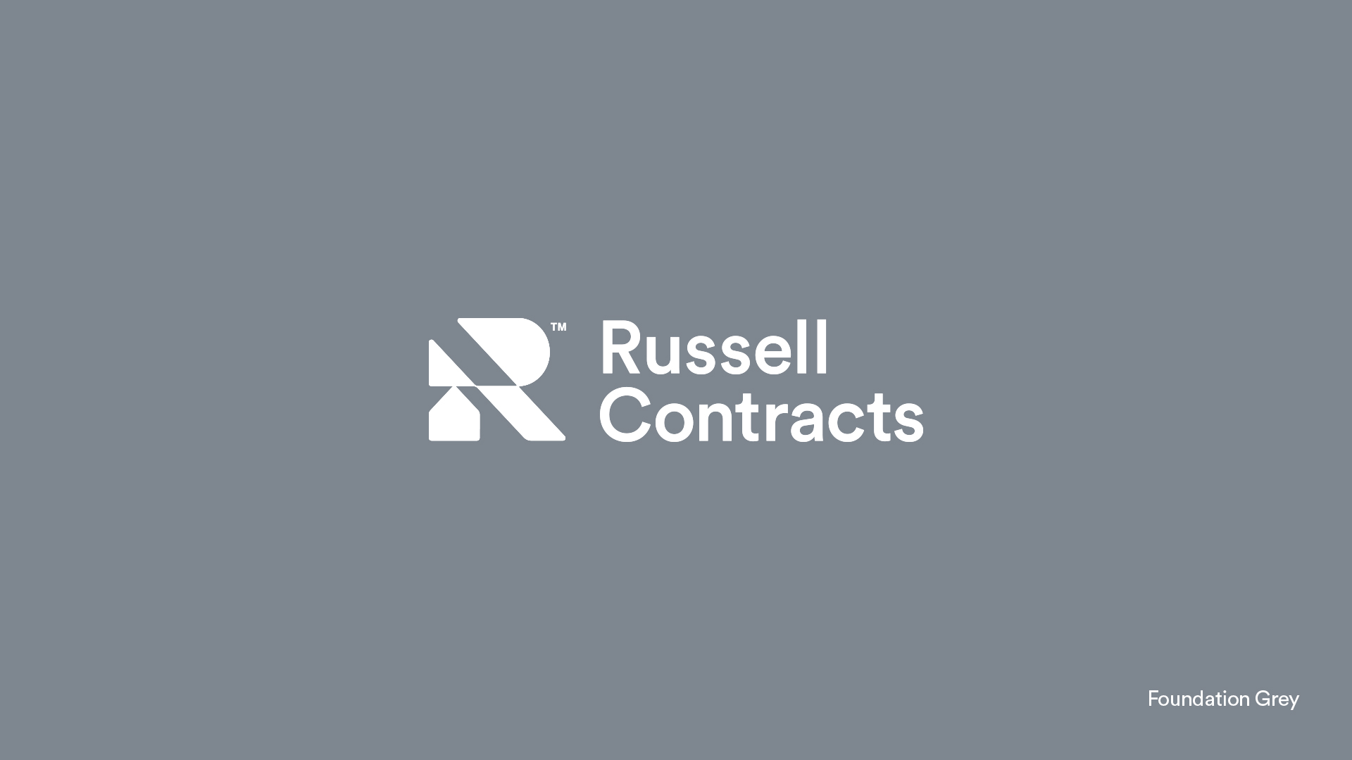 White Russell Contracts logo on a Foundation Grey background.