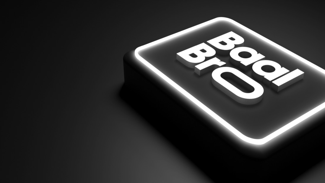 The BaalBro wordmark rendered as an illuminated 3D sign