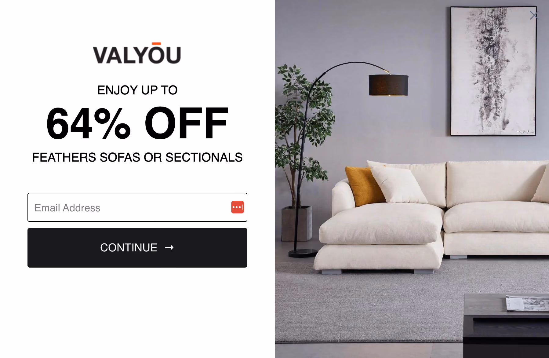 The Popup Offer That Drove 3.3X More Email Subscribers For ValYōu Furniture