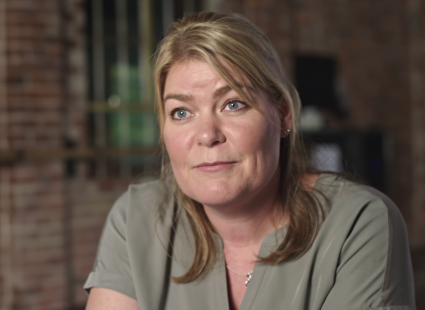 Screenshot of Karen from her YouTube video talking to camera