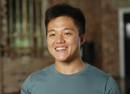 Screenshot of Daniel from his YouTube video talking to camera