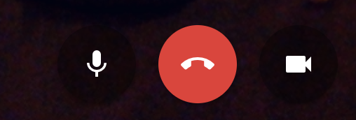 Google Hangouts Bottom Menu