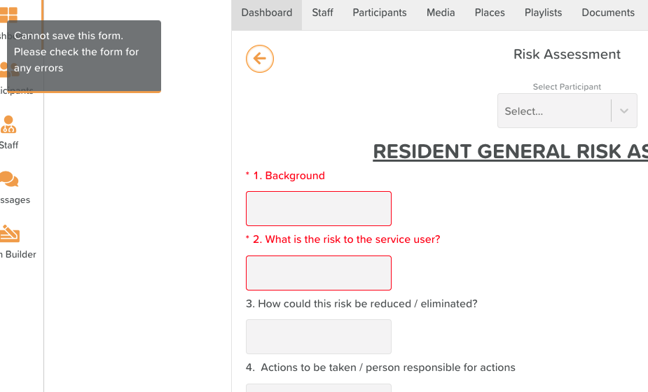 Required fields must be filled to complete a form