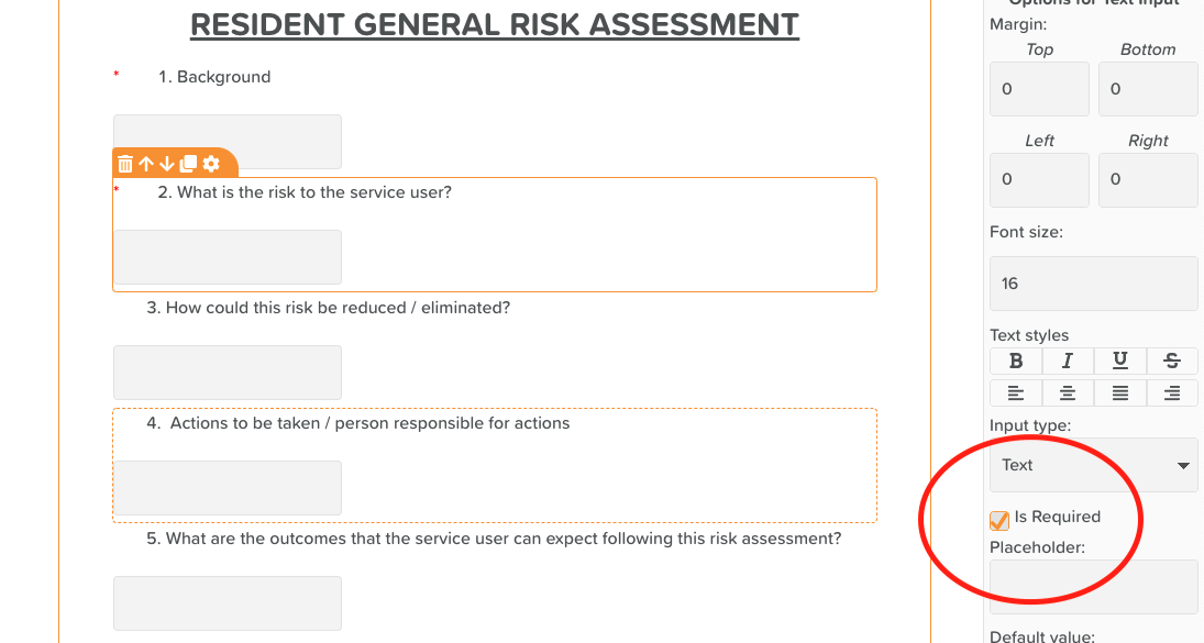 Required Fields: Ensure 'Is Required' is checked