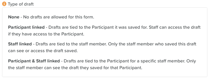 Explanation of draft types
