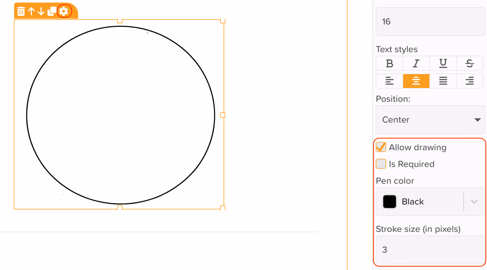 StoriiCare Screenshot: Form Images Markup within the Form Builder