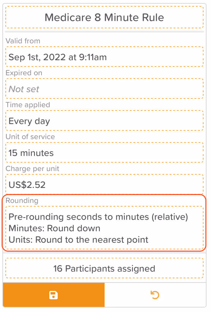 StoriiCare screenshot:Rounding within Services
