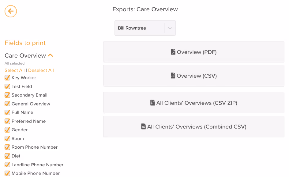 New Overview Exporting