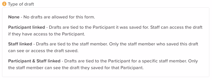 Explanation of draft types