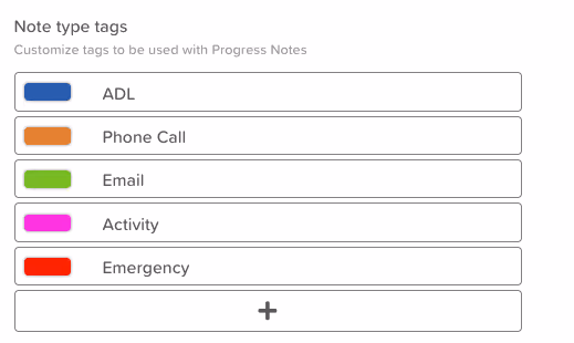 Customize Note Tags
