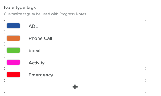 Customize Note Tags