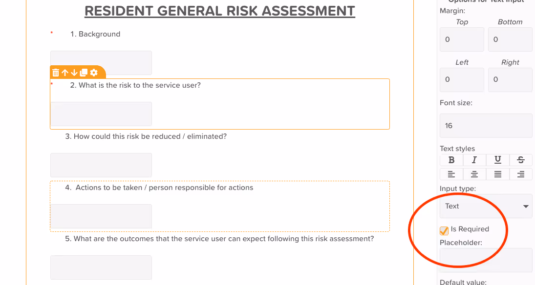 Required Fields: Ensure 'Is Required' is checked