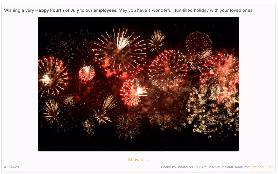 Including an image as part of a Staff Notice or a Community Announcement