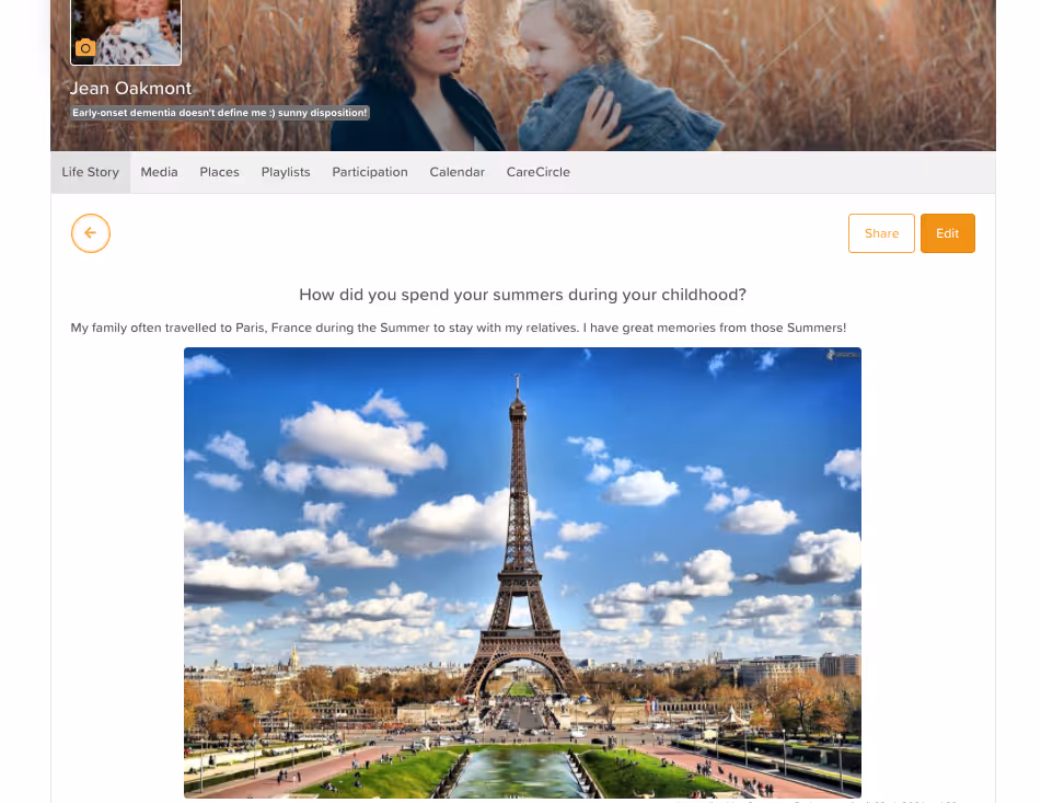 Including images in Life Story Question Answers