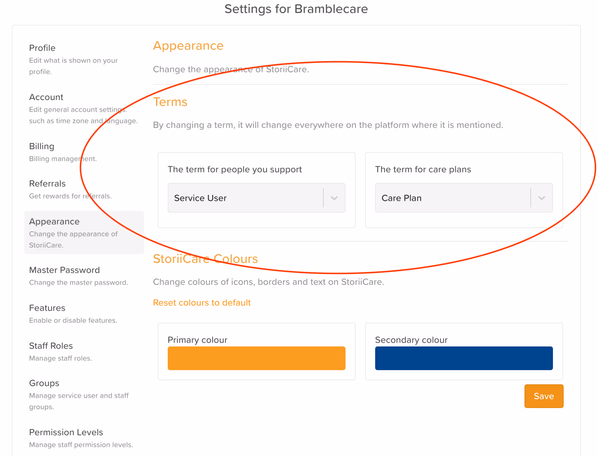 Custom StoriiCare Terms