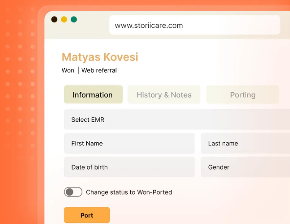 stori care CRM mockup image