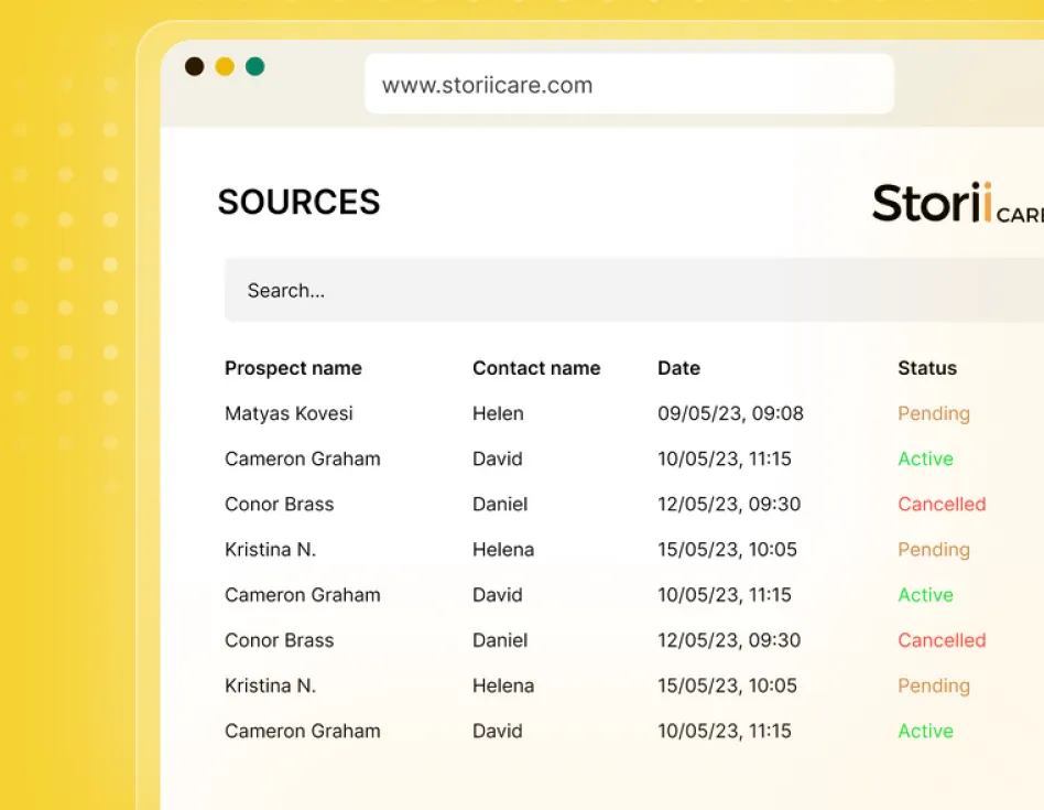 stori care CRM mockup image