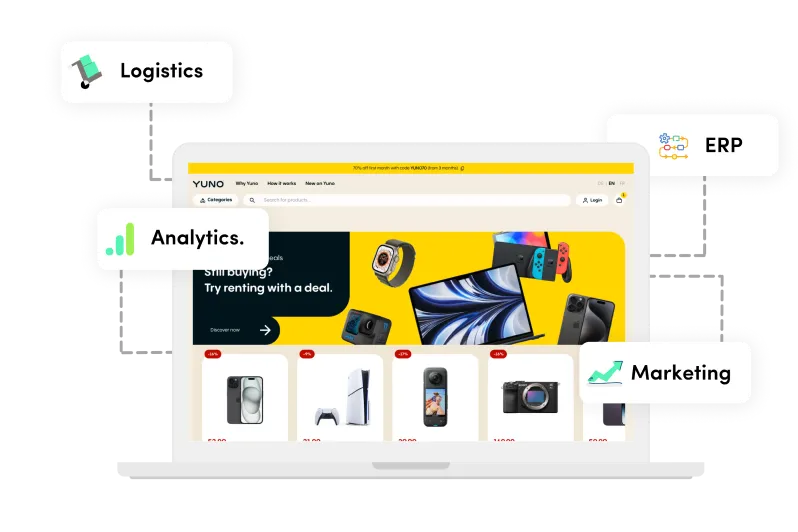 Illustration of a subscription management software