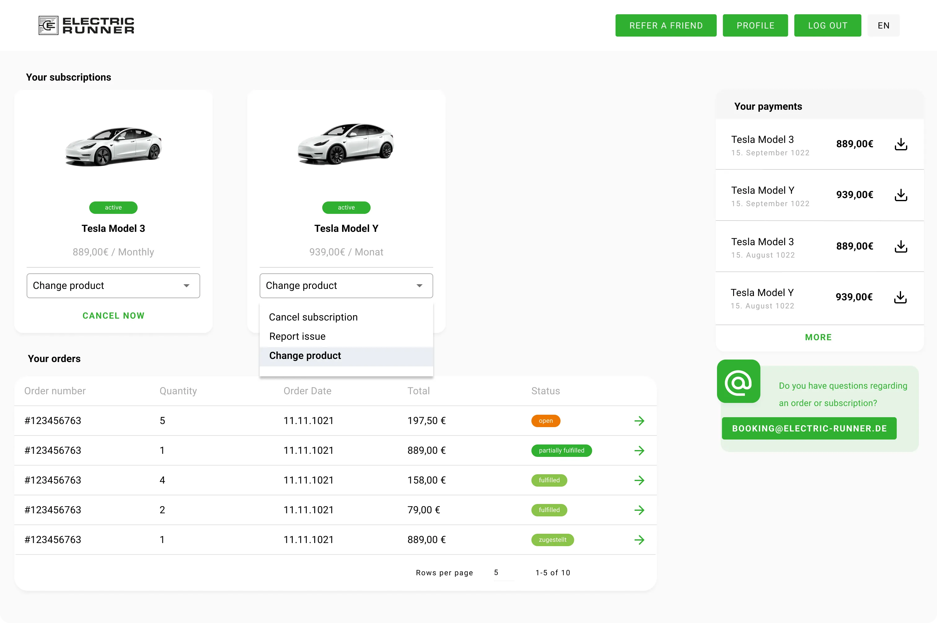 Illustration of the circuly customer self-service solution in a car rental business