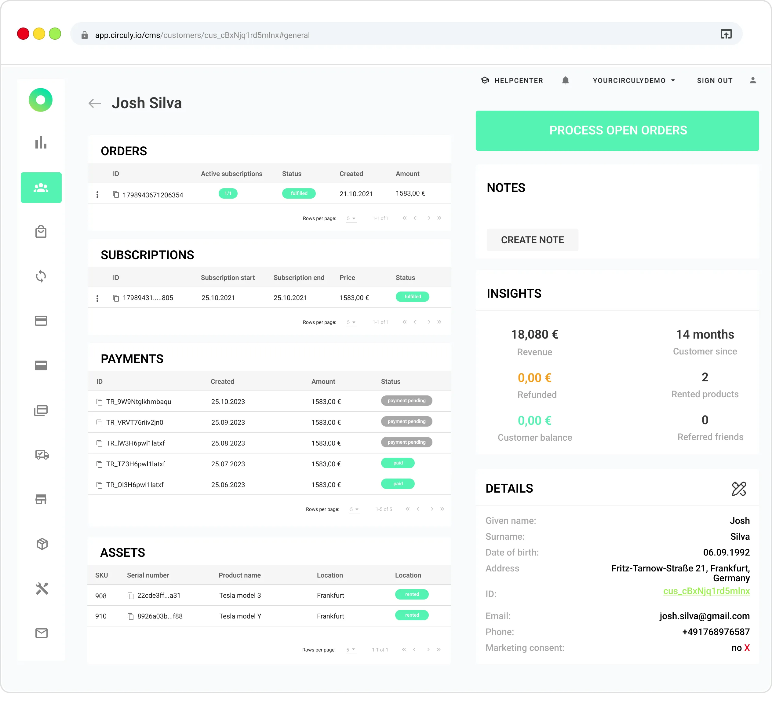 Illustration of a subscription management software