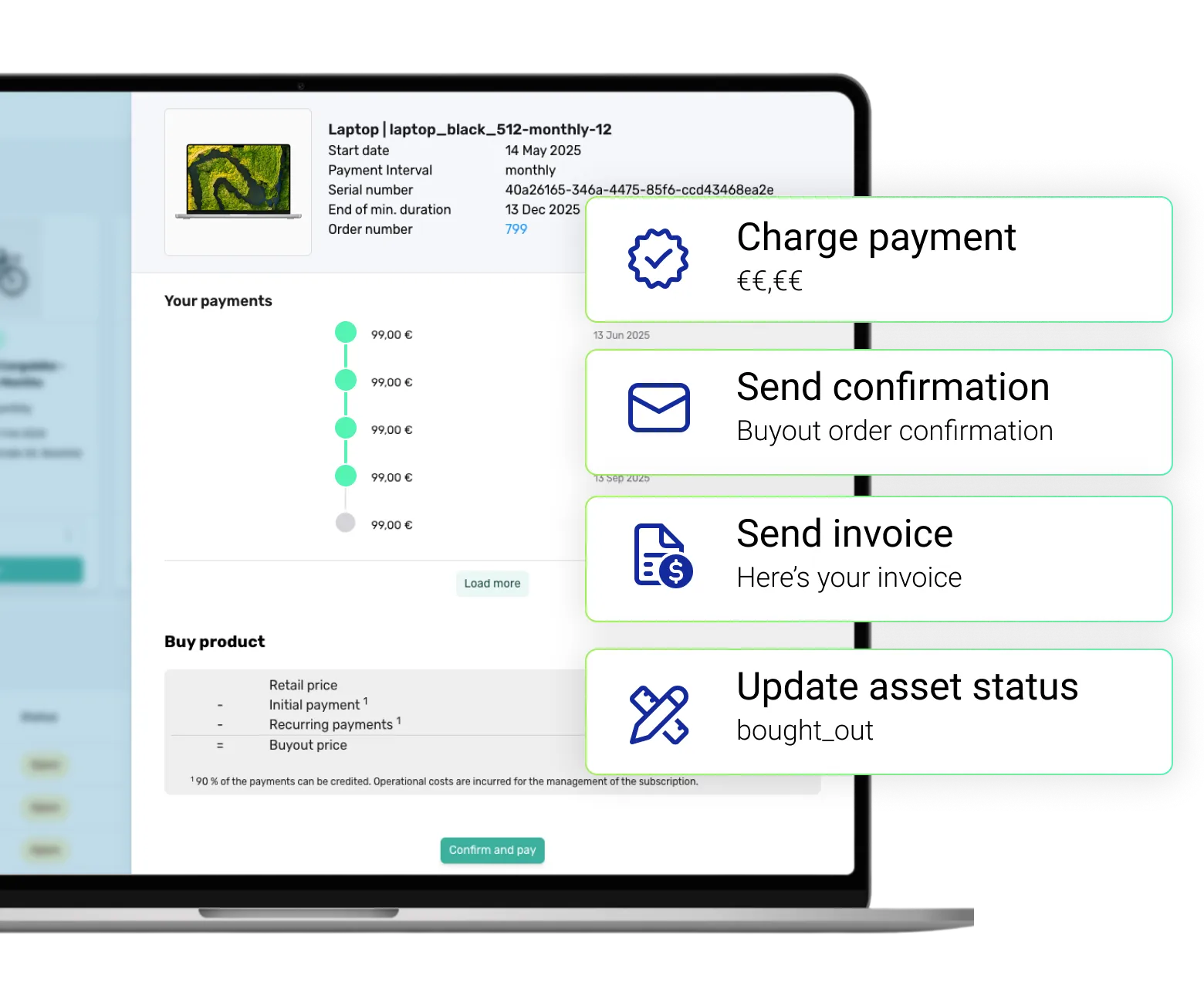 Illustration of a subscription management software