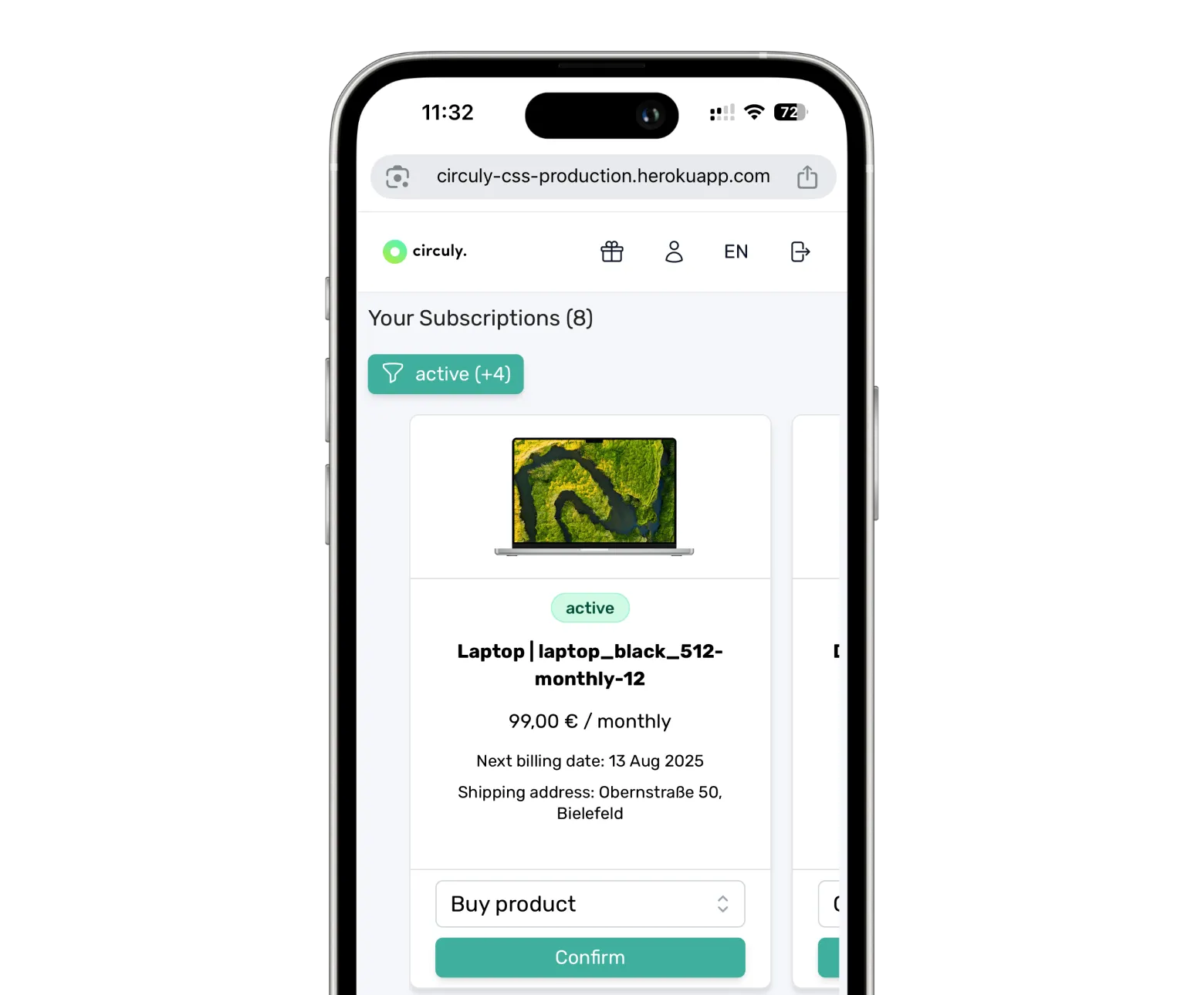 Illustration of a subscription management software
