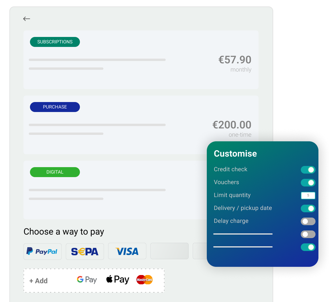 Illustration of a subscription management software