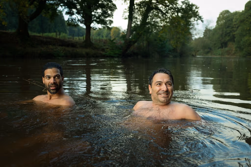 two men in a body of water