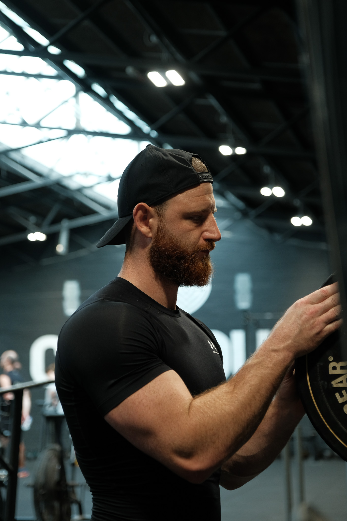 Client laughs with personal trainer