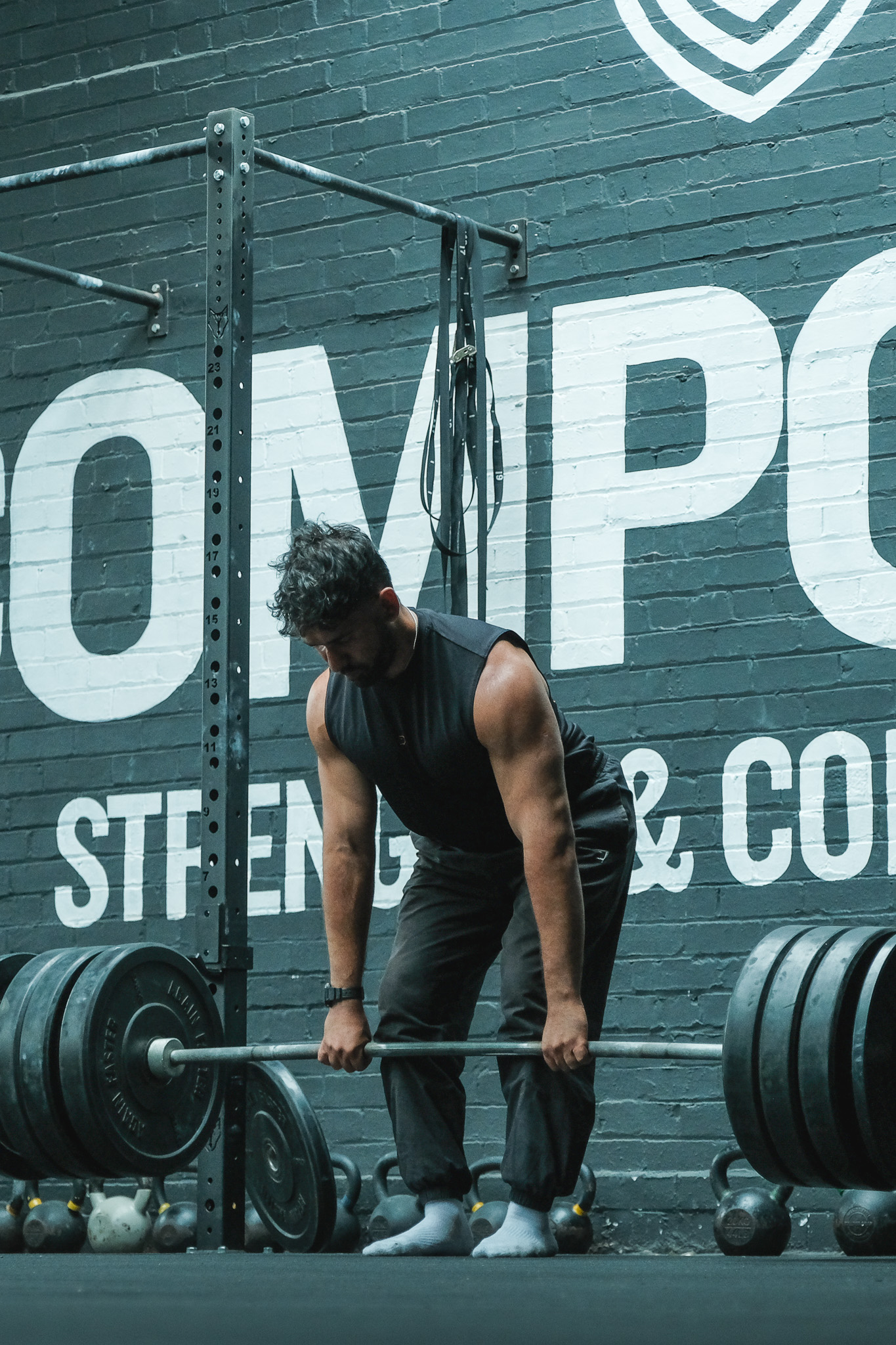Client laughs with personal trainer 