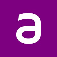 Lowercase white letter 'a' centered on a solid purple square background.