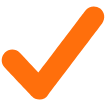 Orange checkmark