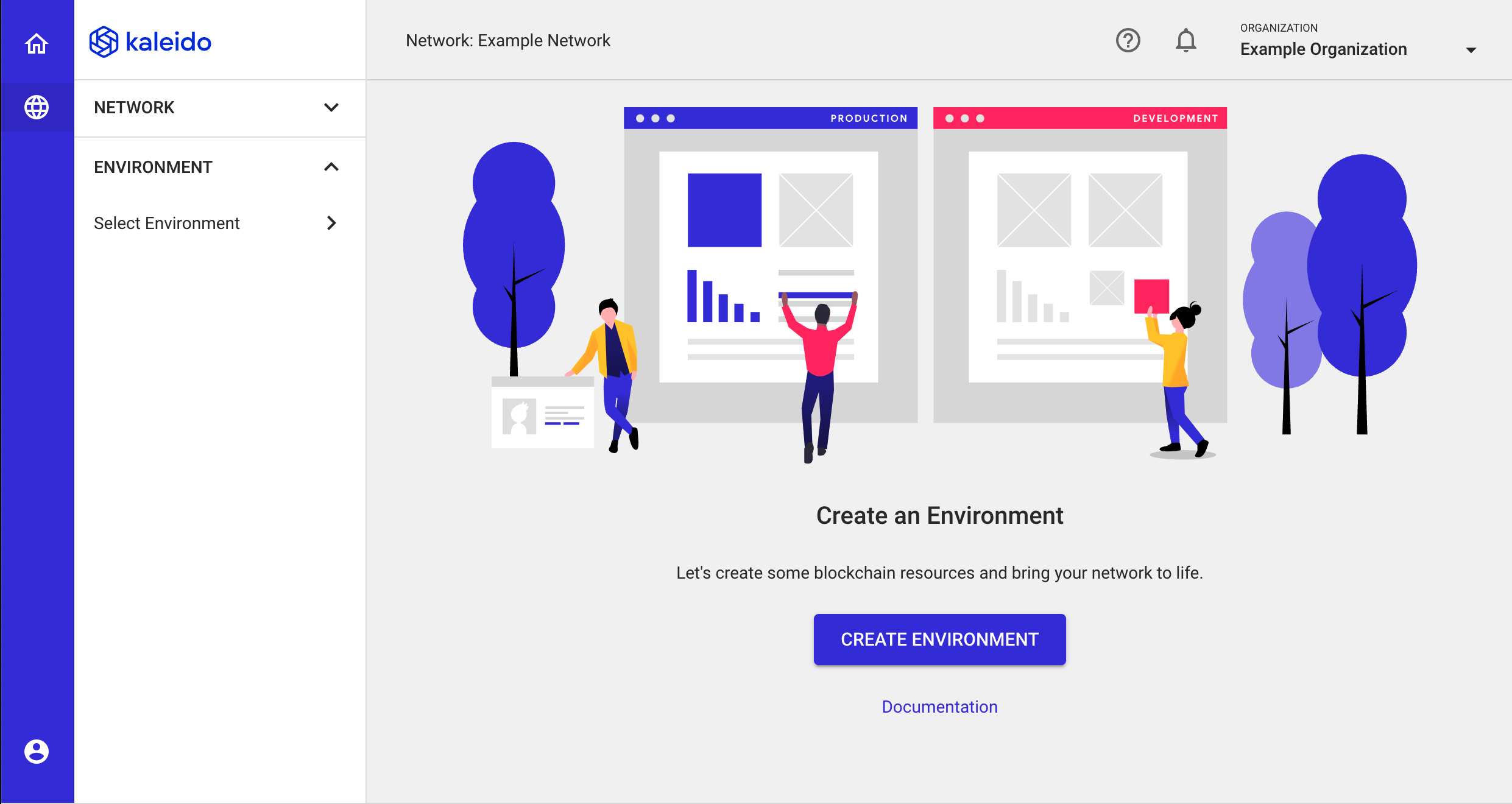 Create Environment in Kaleido console