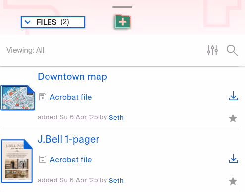 image of a part of the app