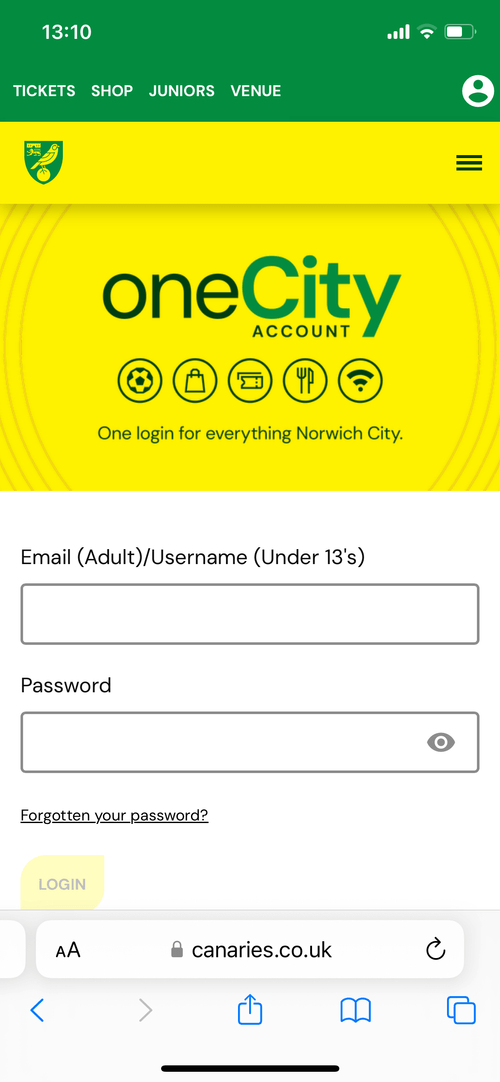 oneCity login
