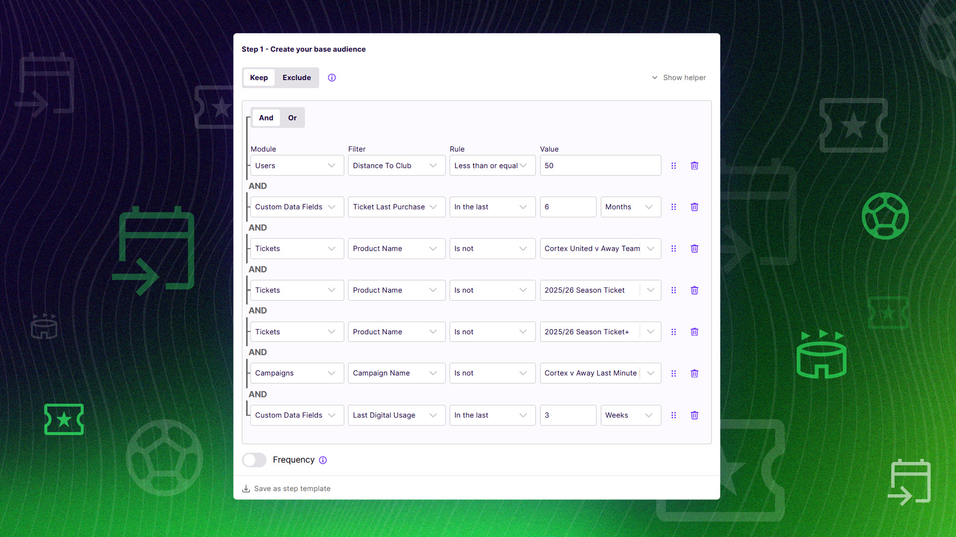 Build a highly-targeted ticketing audience of fans who are most likely to transact