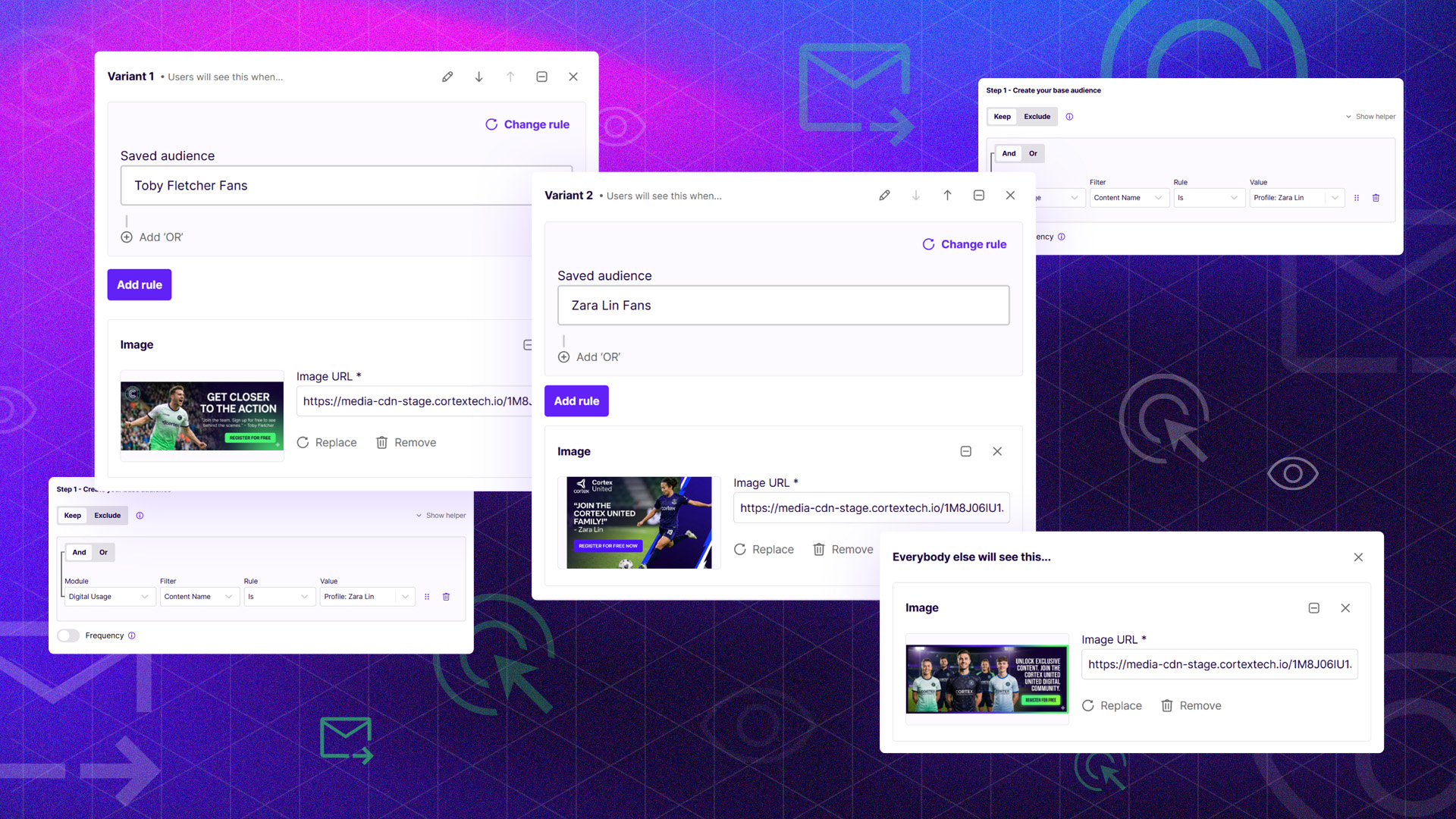 Create a personalised 'welcome journey' for new fans